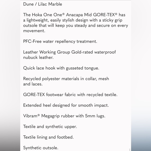 Hoka Anacapa Mid Gore TEX Hiking Boots NEW 9.5 - Picture 4 of 15